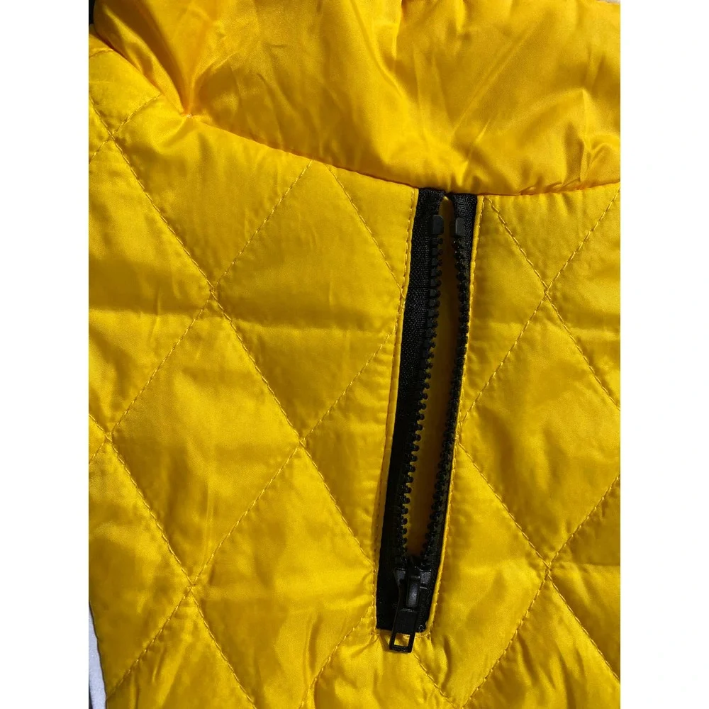 SOLD Fetchwear Yellow Pet Quilted Sherpa Lined Jacket Coat NEW - Picture 8 of 8